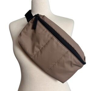 CALPAK Luka Padded Belt Bag | Chocolate / Tan | Lightweight Travel Crossbody